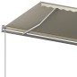 vidaXL Tenda da Sole Retrattile Manuale con Pali 5x3 m Crema vidaXL Tenda da Sole Retrattile Manuale con Pali 5x3 m Crema