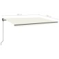 vidaXL Tenda da Sole Retrattile Manuale con Pali 5x3 m Crema vidaXL Tenda da Sole Retrattile Manuale con Pali 5x3 m Crema