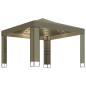 vidaXL Gazebo con Tetto Doppio e Luci LED 3x3x2,7 m Grigio Talpa vidaXL Gazebo con Tetto Doppio e Luci LED 3x3x2,7 m Grigio Talpa