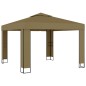 vidaXL Gazebo con Tetto Doppio e Luci LED 3x3x2,7 m Grigio Talpa vidaXL Gazebo con Tetto Doppio e Luci LED 3x3x2,7 m Grigio Talpa