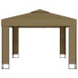 vidaXL Gazebo con Tetto Doppio e Luci LED 3x3x2,7 m Grigio Talpa vidaXL Gazebo con Tetto Doppio e Luci LED 3x3x2,7 m Grigio Talpa