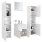 vidaXL Set Mobili da Bagno Bianco in Truciolato vidaXL Set Mobili da Bagno Bianco in Truciolato