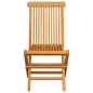 vidaXL Sedie da Giardino con Cuscini Neri 8 pz in Massello di Teak