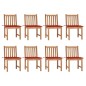 vidaXL Sedie da Giardino con Cuscini 8 pz in Legno Massello di Teak vidaXL Sedie da Giardino con Cuscini 8 pz in Legno Massello di Teak