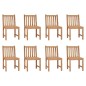 vidaXL Sedie da Giardino con Cuscini 8 pz in Legno Massello di Teak vidaXL Sedie da Giardino con Cuscini 8 pz in Legno Massello di Teak