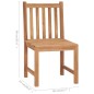 vidaXL Sedie da Giardino 6 pz con Cuscini in Legno Massello di Teak
