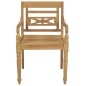 vidaXL Sedie Batavia con Cuscini 8 pz in Legno Massello di Teak vidaXL Sedie Batavia con Cuscini 8 pz in Legno Massello di Teak