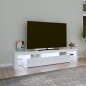 vidaXL Mobile Porta TV con Luci LED Bianco Lucido 200x36,5x40 cm vidaXL Mobile Porta TV con Luci LED Bianco Lucido 200x36,5x40 cm