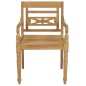 vidaXL Sedie Batavia con Cuscini 4 pz in Legno Massello di Teak vidaXL Sedie Batavia con Cuscini 4 pz in Legno Massello di Teak