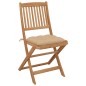 vidaXL Sedie da Giardino Pieghevoli 6 pz con Cuscini Massello Acacia vidaXL Sedie da Giardino Pieghevoli 6 pz con Cuscini Massello Acacia