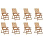 vidaXL Sedie da Giardino Pieghevoli con Cuscini 8 pz Massello Acacia vidaXL Sedie da Giardino Pieghevoli con Cuscini 8 pz Massello Acacia