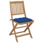 vidaXL Sedie da Giardino Pieghevoli 8 pz con Cuscini Massello Acacia vidaXL Sedie da Giardino Pieghevoli 8 pz con Cuscini Massello Acacia