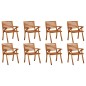 vidaXL Sedie da Giardino con Cuscini 8 pz in Legno Massello di Acacia vidaXL Sedie da Giardino con Cuscini 8 pz in Legno Massello di Acacia