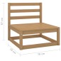 vidaXL Divano da Giardino 2 Posti Marrone Ambra Legno Massello di Pino vidaXL Divano da Giardino 2 Posti Marrone Ambra Legno Massello di Pino