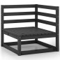 vidaXL Set Divani da Giardino 8 pz Nero in Legno Massello di Pino vidaXL Set Divani da Giardino 8 pz Nero in Legno Massello di Pino