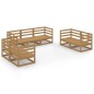 vidaXL Set Salotto da Giardino 7pz Marrone Ambra Legno Massello Pino vidaXL Set Salotto da Giardino 7pz Marrone Ambra Legno Massello Pino