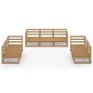 vidaXL Set Salotto da Giardino 7pz Marrone Ambra Legno Massello Pino vidaXL Set Salotto da Giardino 7pz Marrone Ambra Legno Massello Pino