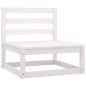 vidaXL Set Divani da Giardino 7 pz Bianco in Legno Massello di Pino vidaXL Set Divani da Giardino 7 pz Bianco in Legno Massello di Pino