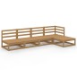 vidaXL Set Salotto da Giardino 5pz Marrone Ambra Legno Massello Pino vidaXL Set Salotto da Giardino 5pz Marrone Ambra Legno Massello Pino