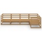 vidaXL Set Salotto da Giardino 5pz Marrone Ambra Legno Massello Pino vidaXL Set Salotto da Giardino 5pz Marrone Ambra Legno Massello Pino