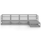 vidaXL Set Divani da Giardino 5 pz Grigio in Legno Massello di Pino vidaXL Set Divani da Giardino 5 pz Grigio in Legno Massello di Pino