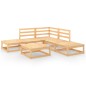 vidaXL Set Divani da Giardino 6 pz in Legno Massello di Pino
