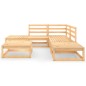 vidaXL Set Divani da Giardino 6 pz in Legno Massello di Pino