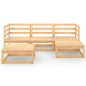 vidaXL Set Divani da Giardino 5 pz in Legno Massello di Pino vidaXL Set Divani da Giardino 5 pz in Legno Massello di Pino