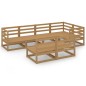 vidaXL Set Salotto da Giardino 7pz Marrone Ambra Legno Massello Pino vidaXL Set Salotto da Giardino 7pz Marrone Ambra Legno Massello Pino