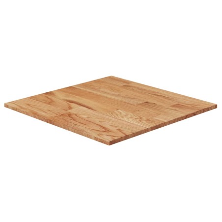 Piano Tavolo Quadrato Marrone Chiaro 50x50x1,5 Rovere Trattato