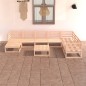 vidaXL Set Divani da Giardino 8 pz in Legno Massello di Pino vidaXL Set Divani da Giardino 8 pz in Legno Massello di Pino