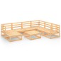 vidaXL Set Divani da Giardino 8 pz in Legno Massello di Pino vidaXL Set Divani da Giardino 8 pz in Legno Massello di Pino