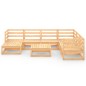 vidaXL Set Divani da Giardino 8 pz in Legno Massello di Pino vidaXL Set Divani da Giardino 8 pz in Legno Massello di Pino