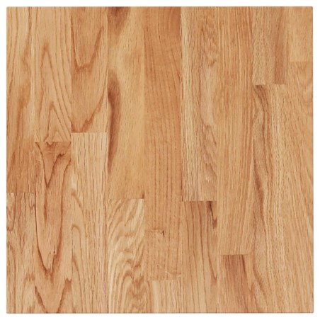 Piano Tavolo Quadrato Marrone Chiaro 50x50x1,5 Rovere Trattato