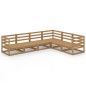vidaXL Set Salotto da Giardino 6pz Marrone Ambra Legno Massello Pino vidaXL Set Salotto da Giardino 6pz Marrone Ambra Legno Massello Pino