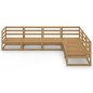 vidaXL Set Salotto da Giardino 6pz Marrone Ambra Legno Massello Pino vidaXL Set Salotto da Giardino 6pz Marrone Ambra Legno Massello Pino