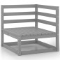 vidaXL Set Divani da Giardino 9 pz Grigi in Legno Massello di Pino