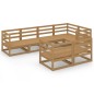 vidaXL Set Salotto da Giardino 7pz Marrone Ambra Legno Massello Pino vidaXL Set Salotto da Giardino 7pz Marrone Ambra Legno Massello Pino