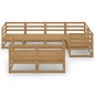 vidaXL Set Salotto da Giardino 7pz Marrone Ambra Legno Massello Pino vidaXL Set Salotto da Giardino 7pz Marrone Ambra Legno Massello Pino