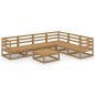 vidaXL Set Salotto da Giardino 7pz Marrone Ambra Legno Massello Pino vidaXL Set Salotto da Giardino 7pz Marrone Ambra Legno Massello Pino