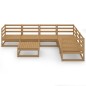 vidaXL Set Salotto da Giardino 7pz Marrone Ambra Legno Massello Pino vidaXL Set Salotto da Giardino 7pz Marrone Ambra Legno Massello Pino