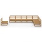 vidaXL Set Salotto da Giardino 8pz Marrone Ambra Legno Massello Pino vidaXL Set Salotto da Giardino 8pz Marrone Ambra Legno Massello Pino