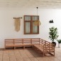 vidaXL Set Salotto da Giardino 7pz Marrone Ambra Legno Massello Pino vidaXL Set Salotto da Giardino 7pz Marrone Ambra Legno Massello Pino