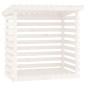 Portalegna Bianco 108x73x108 cm in Legno Massello di Pino Portalegna Bianco 108x73x108 cm in Legno Massello di Pino