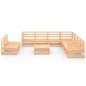 vidaXL Set Divani da Giardino 10 pz in Legno Massello di Pino vidaXL Set Divani da Giardino 10 pz in Legno Massello di Pino