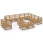 vidaXL Set Divani da Giardino 13 pz Marrone Ambra in Massello di Pino