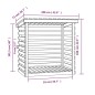 Portalegna Bianco 108x73x108 cm in Legno Massello di Pino Portalegna Bianco 108x73x108 cm in Legno Massello di Pino
