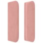 Testiera ad Orecchio Rosa 163x16x78/88 cm in Velluto