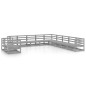 vidaXL Set Divani da Giardino 11 pz Grigio in Legno Massello di Pino
