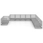 vidaXL Set Divani da Giardino 11 pz Grigio in Legno Massello di Pino